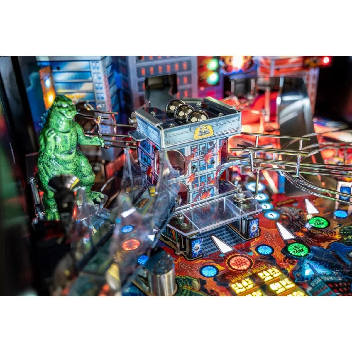 Stern Godzilla Premium Pinball Machine with Installed Shaker Motor