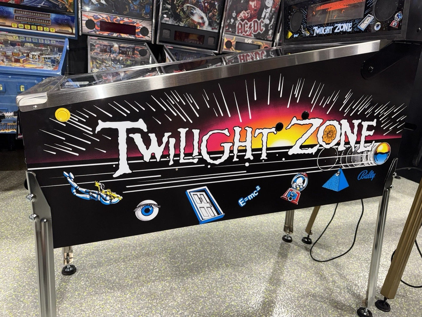 Twilight Zone Pinball Machine Bally 1993 LEDs Free Ship Orange County Pinballs
