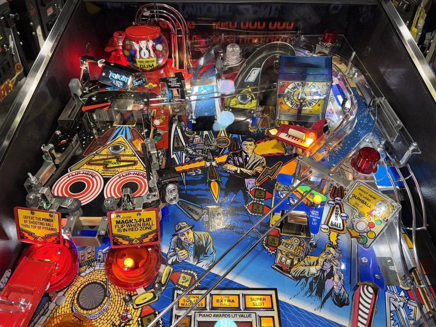Twilight Zone Pinball Machine Bally 1993 LEDs Free Ship Orange County Pinballs