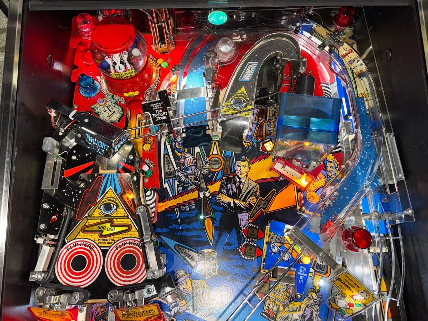 Twilight Zone Pinball Machine Bally 1993 LEDs Free Ship Orange County Pinballs